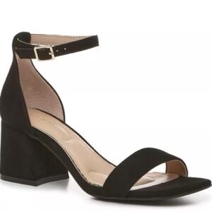 Kelly & Katie Black Marybell Microsuede Sandals